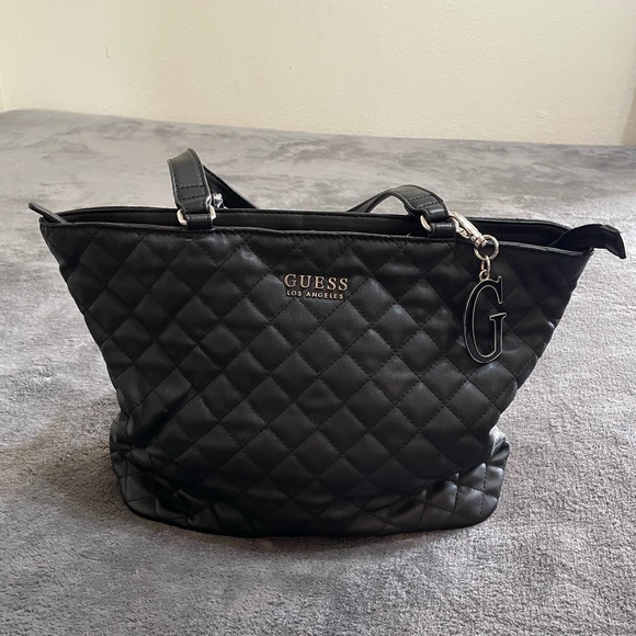 Guess Bags Guess Black Quilted Handbag Purse Poshmark